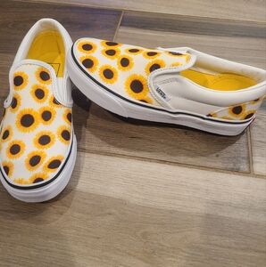 Vans Kids Sunflower Slip-On Shoes -NWOT